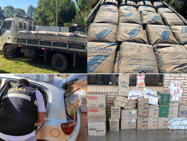 Camión con 4.000 kilos de cemento, azúcar, aceite, entre otros artículos, se incautan en Cruce Carolina y Tavapy
