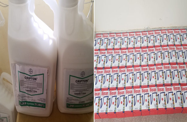 Retienen 120 litros de fungicidas en Hernandarias y 144 unidades de vacunas para equinos en Bella Vista