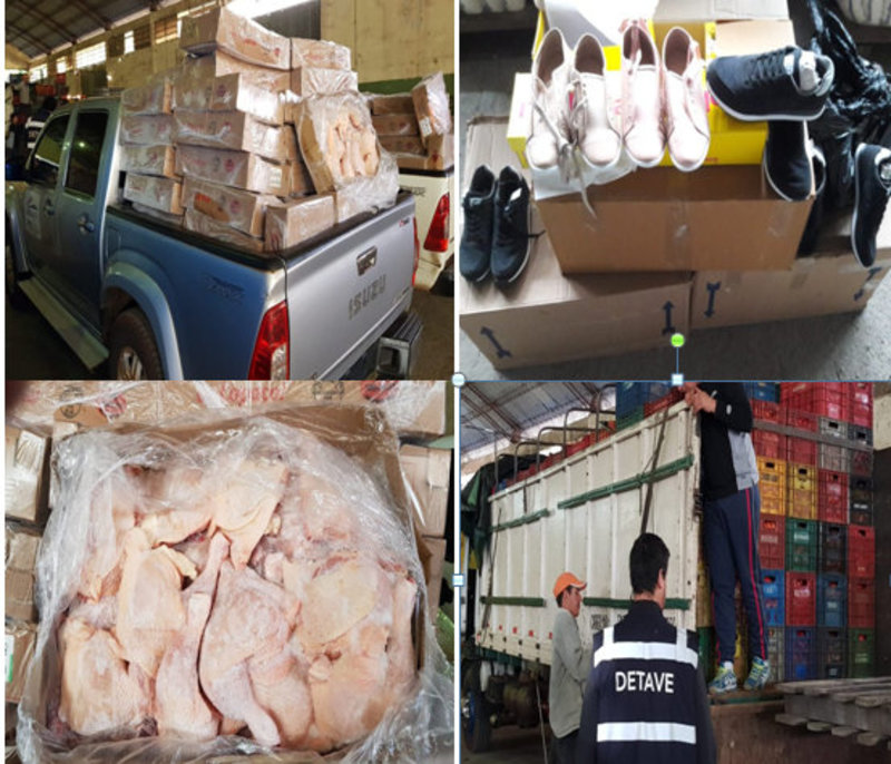 Operativos móviles realizados en el Este retienen camión, 50 pares de calzados, 3.950 kilos de tomate, 3.285 kilos de locote y 1.500 kilos de pollo
