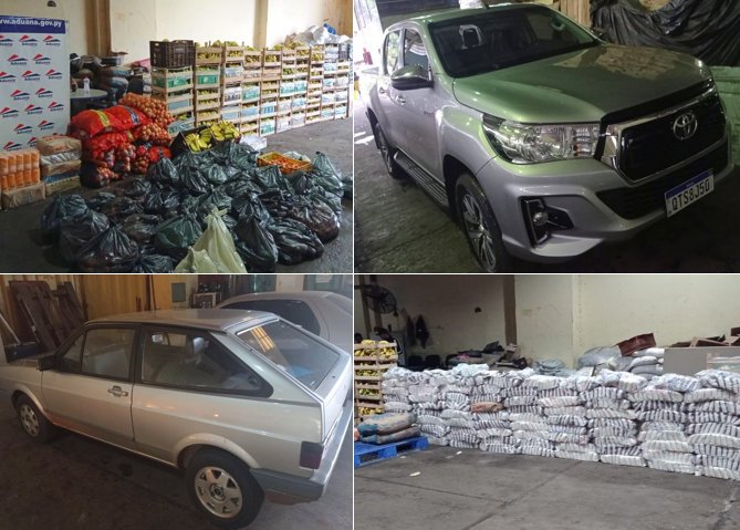 Aduana del Este decomisó vehículos, productos frutihortícolas, azúcar, prendas de vestir, calzados, combustible y cemento