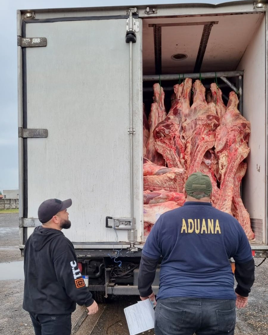Incautan camión con 11.450 kilos de carne en Puente Remanso