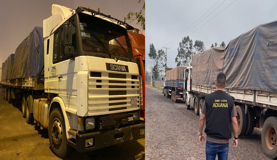 La DNIT incauta dos camiones y 68,2 toneladas de soja